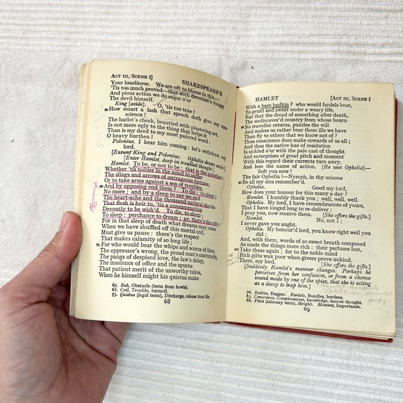 Hamlet Nelson’s School Shakespeare Antique Hardcover Playbook - Picture 14 of 16